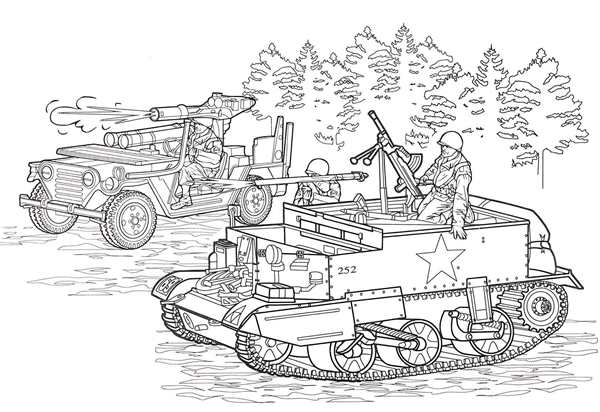 Раскраска «Военная техника»