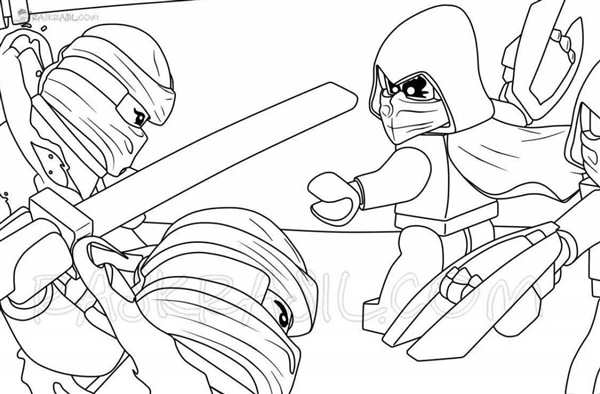 Раскраска Ninjago Ллойд LEGO