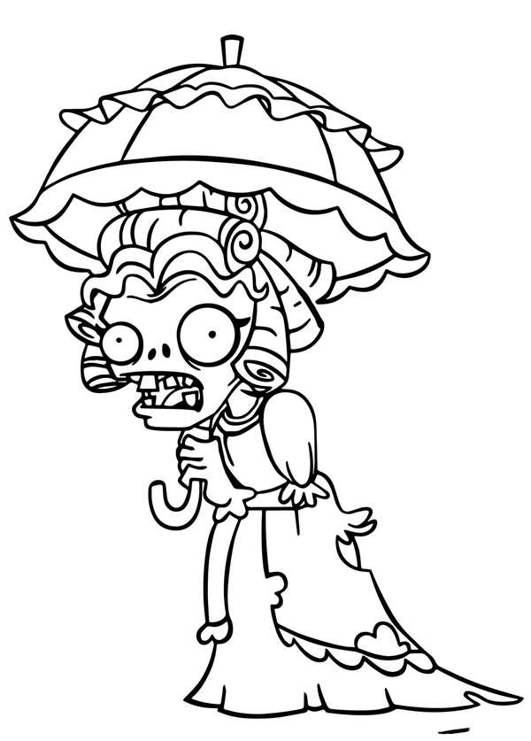 Раскраска Plants vs Zombies 2