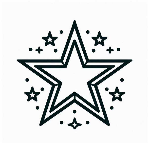 Трафарет для вырезания звезд