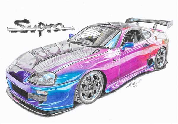 Supra a80 раскраска