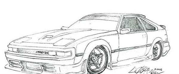 Раскраска Toyota Supra a80