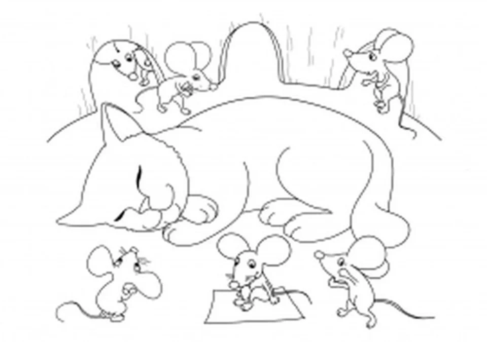Кошки. Раскраска