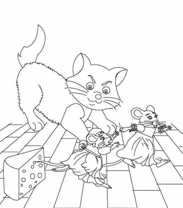 Раскраска. Котики