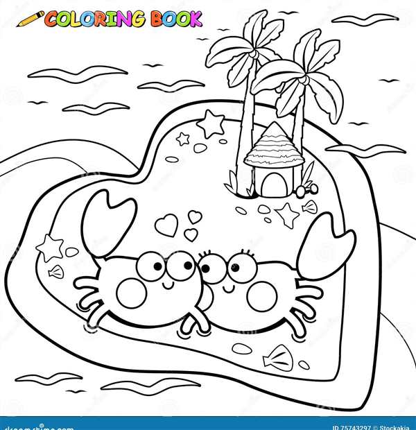 Раскраска пляж для детей 4-5 лет