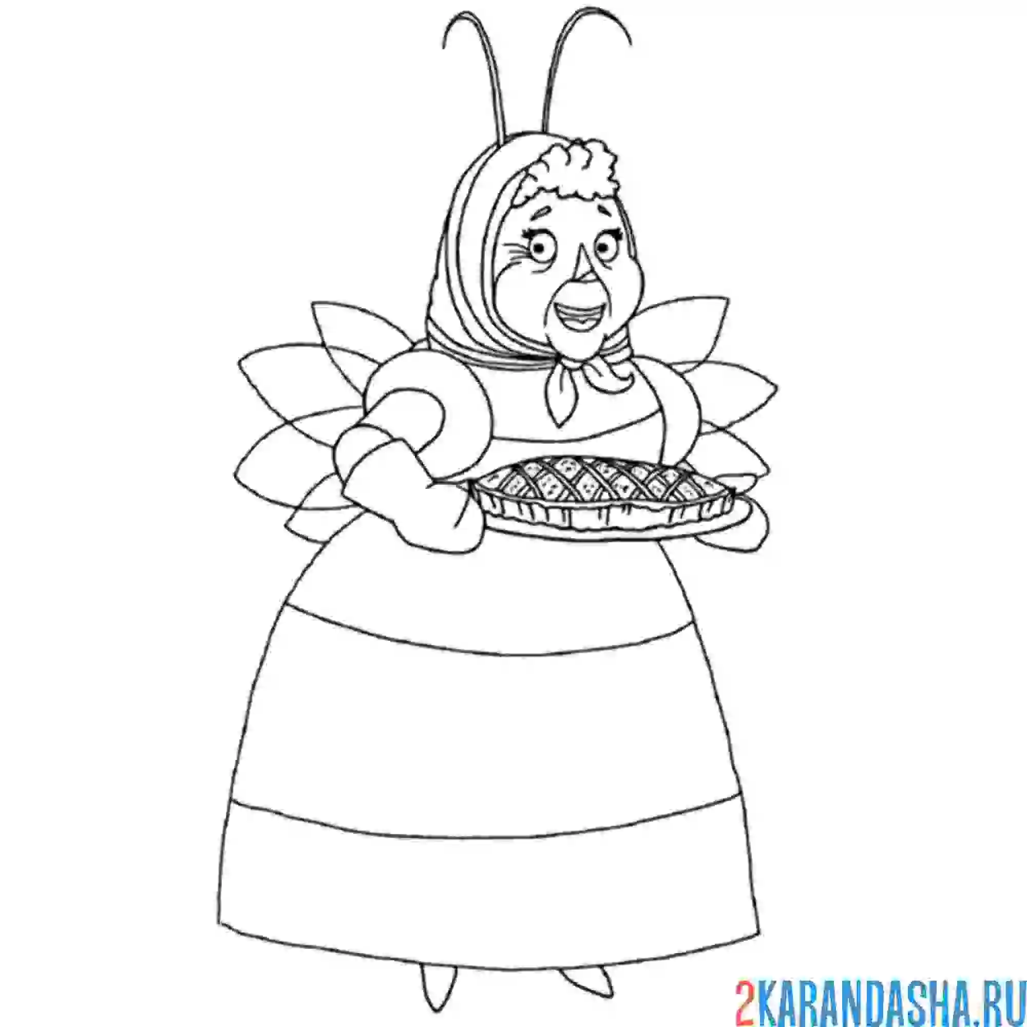 Разукрашка Рождение Лунтика