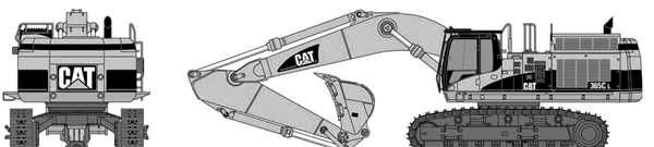 Реалистичная Раскраска Экскаватора CAT