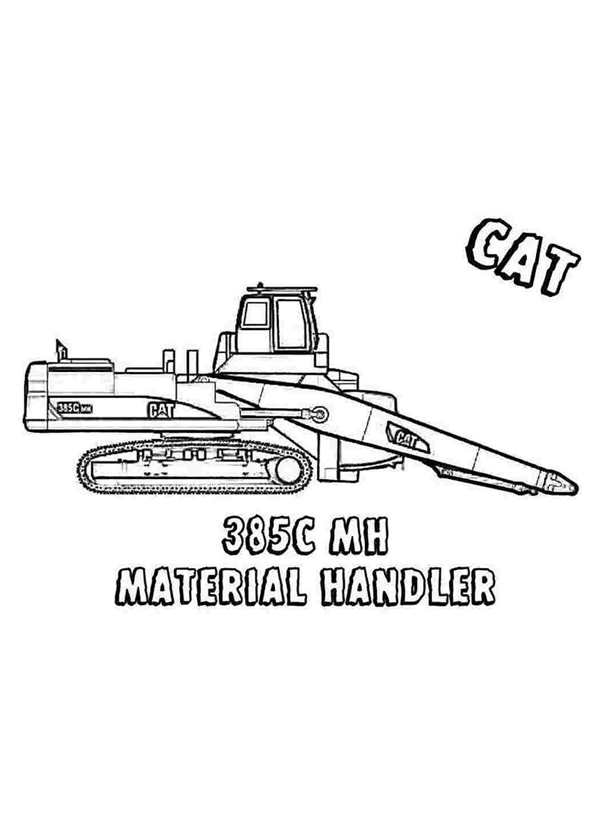 Реалистичная Раскраска Экскаватора CAT