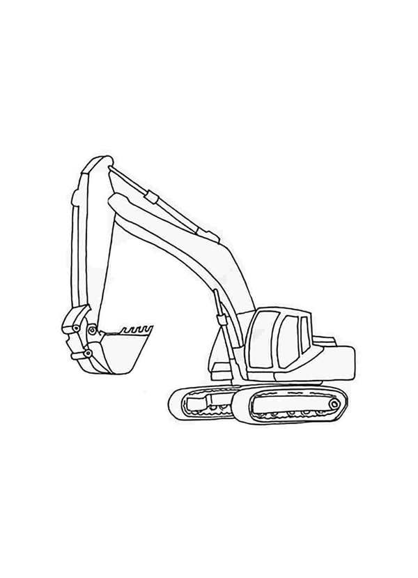 Трактор с гидромолотом JCB раскраска