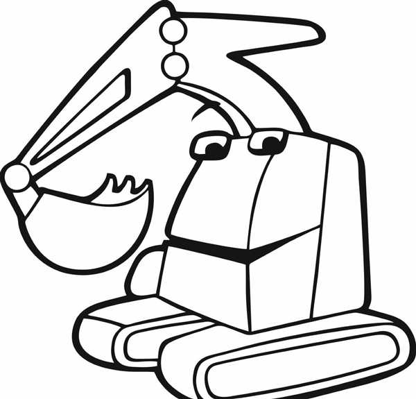 Раскраска экскаватор JCB