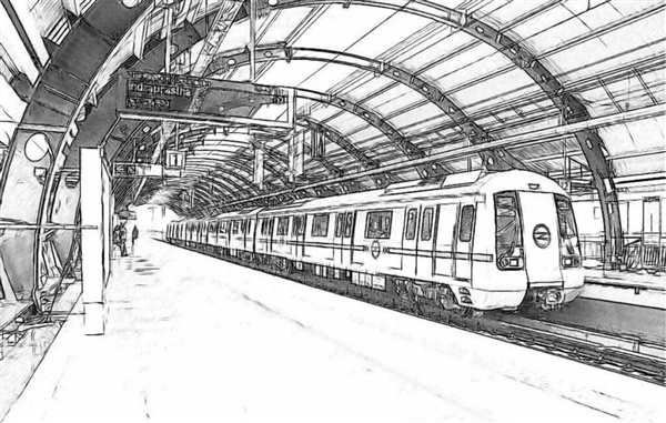 Метро раскраска для детей
