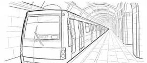 Раскраска поезд метро Москва