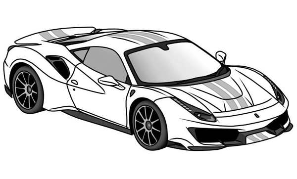 Ferrari f40 раскраска