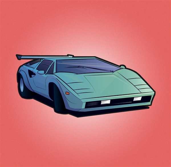 Lamborghini Countach чертеж