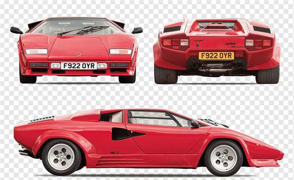 Lamborghini Countach LP 800-4 чертеж