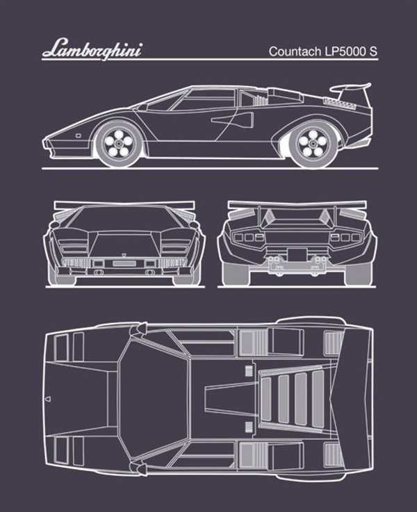 Ретро Ламборгини Countach Волшебная Раскраска