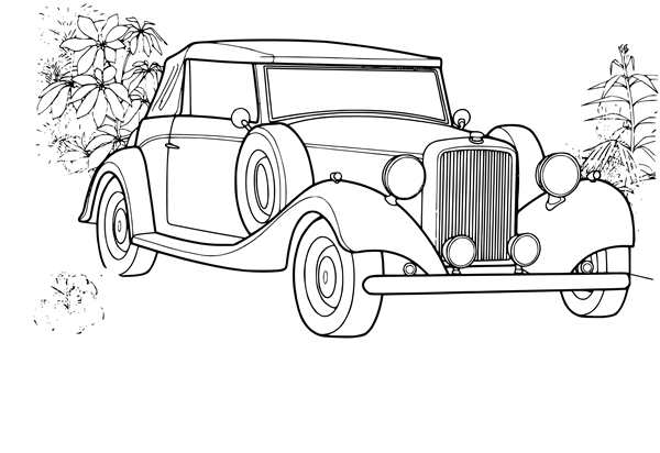 Автомобили (раскраски)