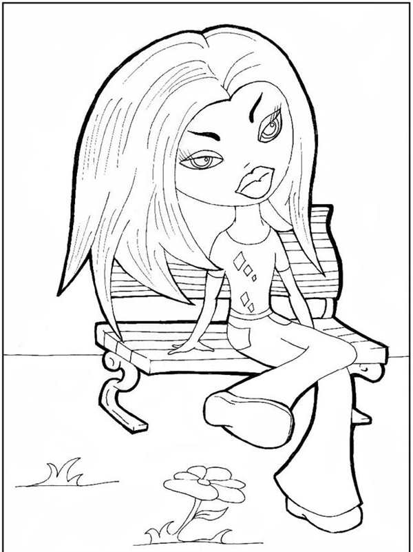 Романтическая Раскраска с Bratz