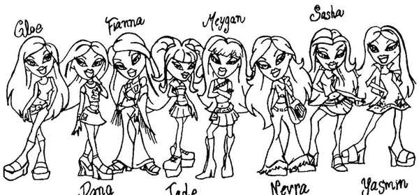 Романтическая Раскраска с Bratz