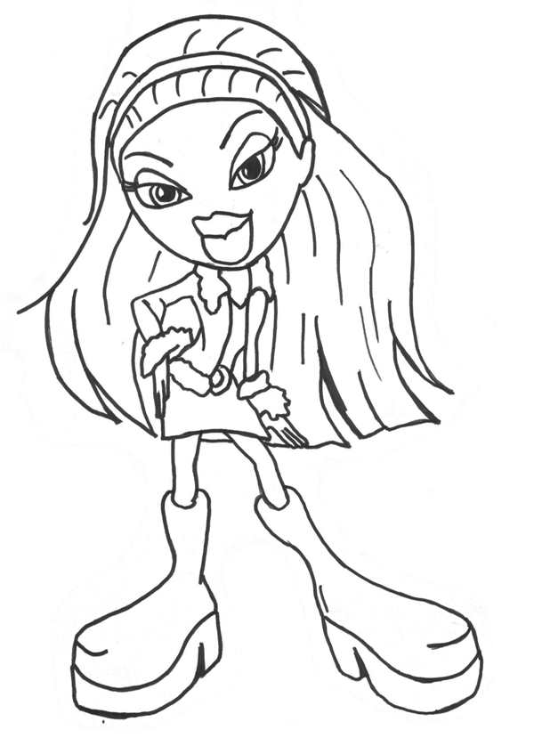 Романтическая Раскраска с Bratz