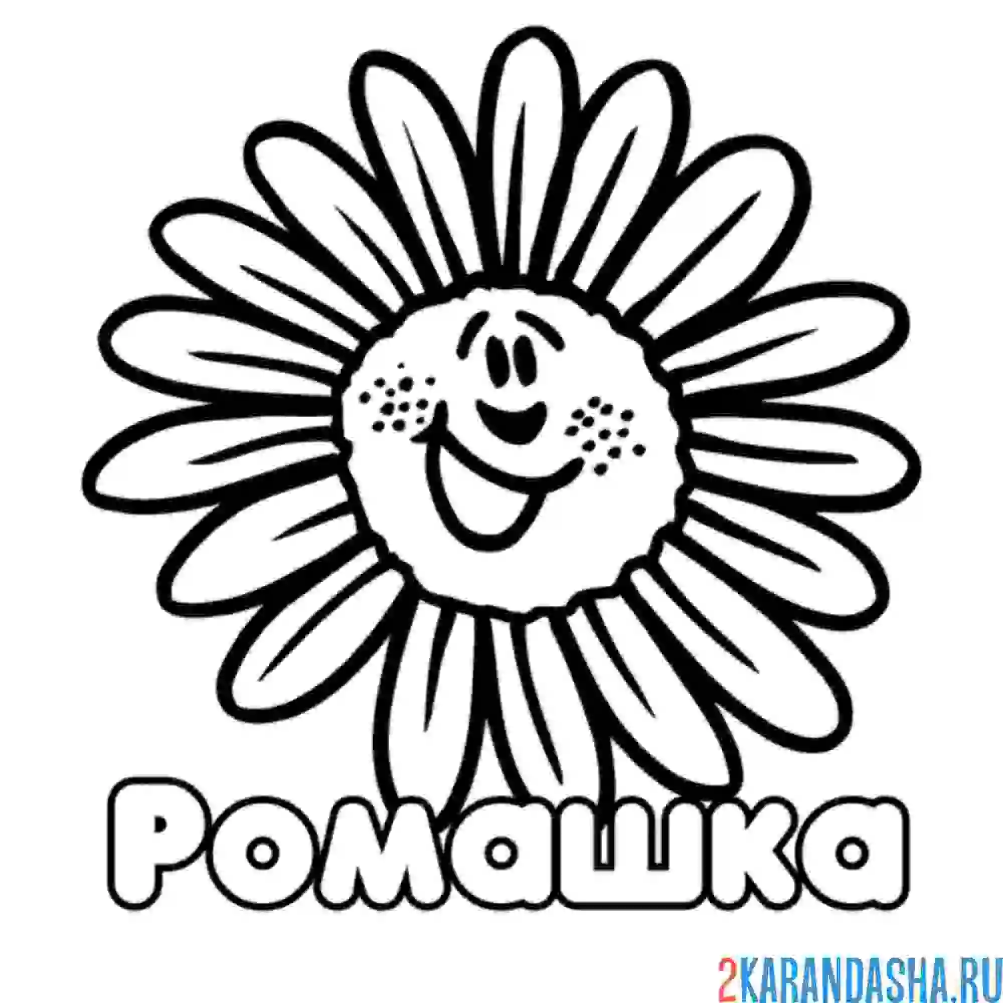 Ромашечка Волшебная Раскраска
