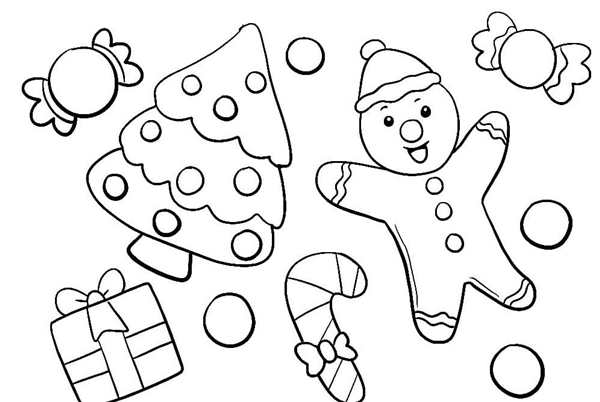Рождественская радость раскраска печенья cookie
