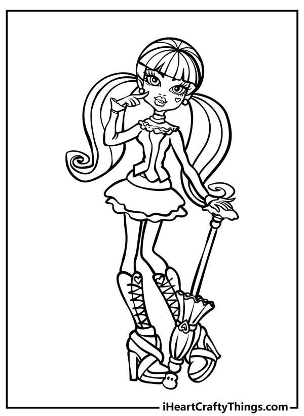 Monster High раскраски Дракулаура