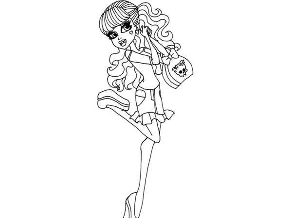 Monster High раскраски Дракулаура