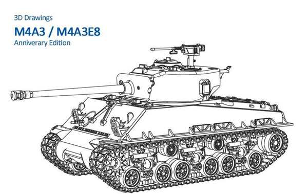 Танк Шерман м4а1 боком