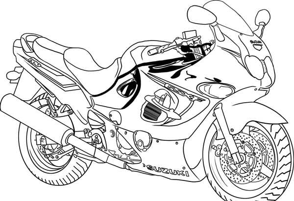 Раскраска мотоцикла Honda CBR 600