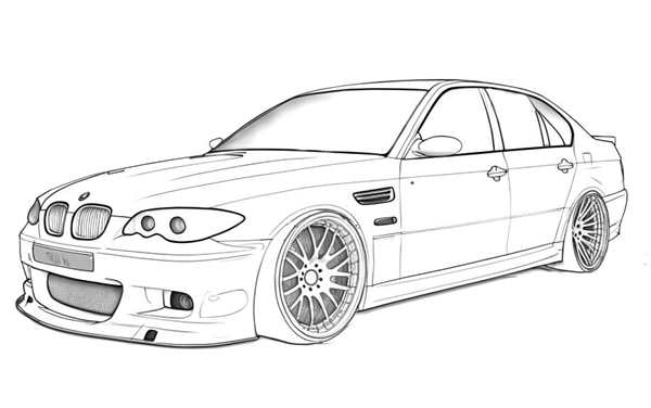 BMW e36 седан раскраска