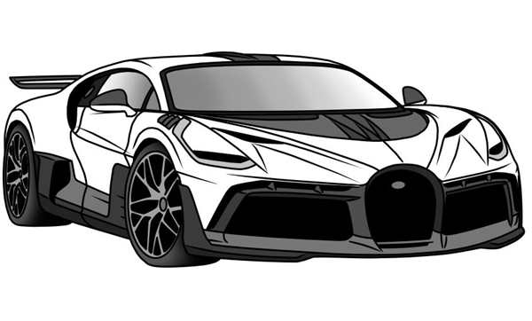 Раскраска Bugatti Veyron