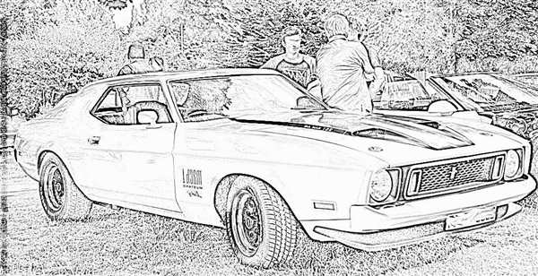 Раскраска Додж Чарджер 1970