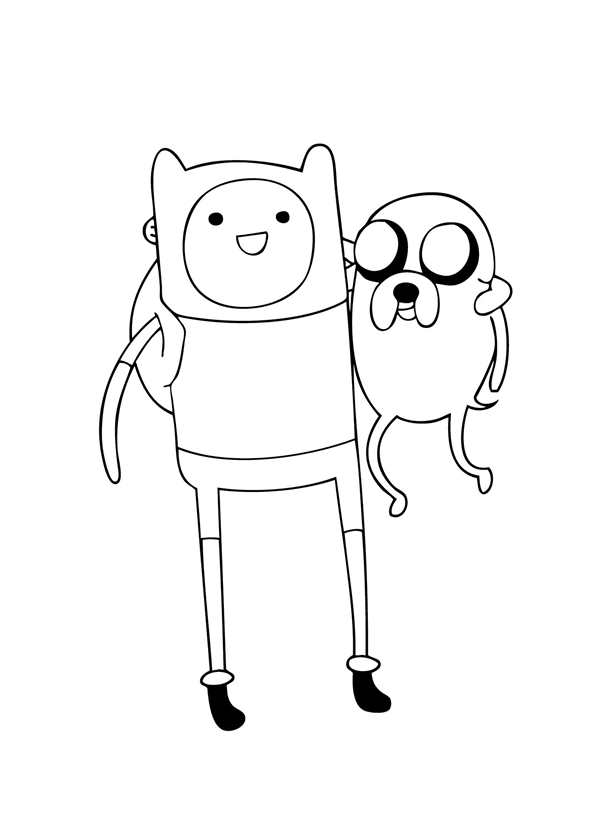 Adventure time раскраска