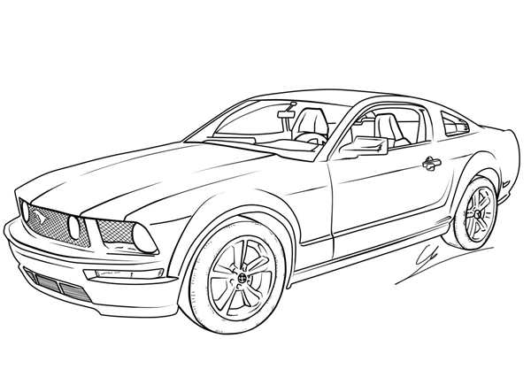 Раскраска Ford Shelby gt500