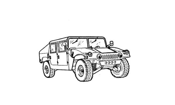 Hummer h1 Humvee чертеж