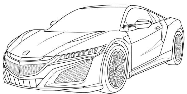 Honda Civic 2018 чертеж