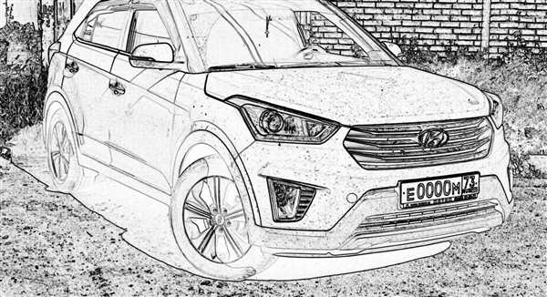 Хендай Солярис i30 раскраска