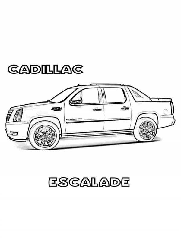 Раскраска Cadillac Escalade