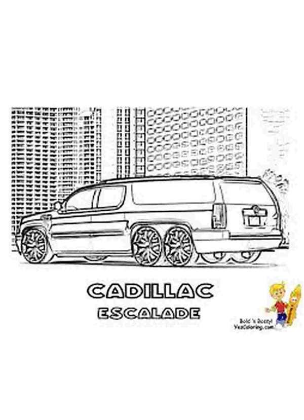 Раскраска Cadillac Escalade