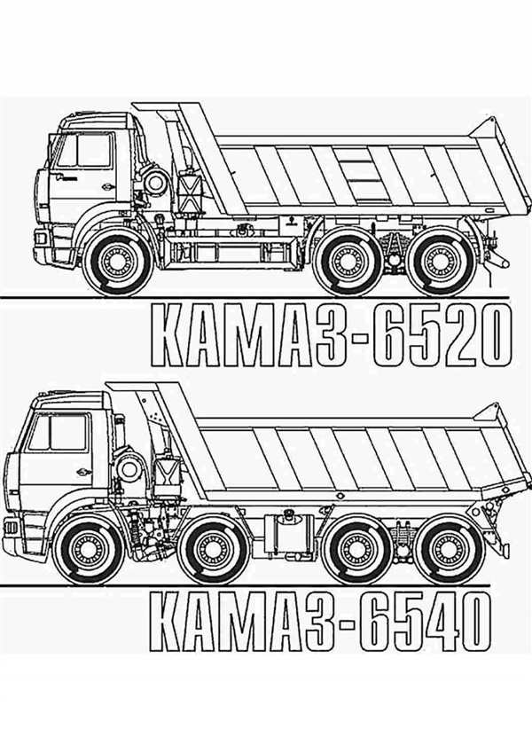 Раскраска КАМАЗ 65115 самосвал
