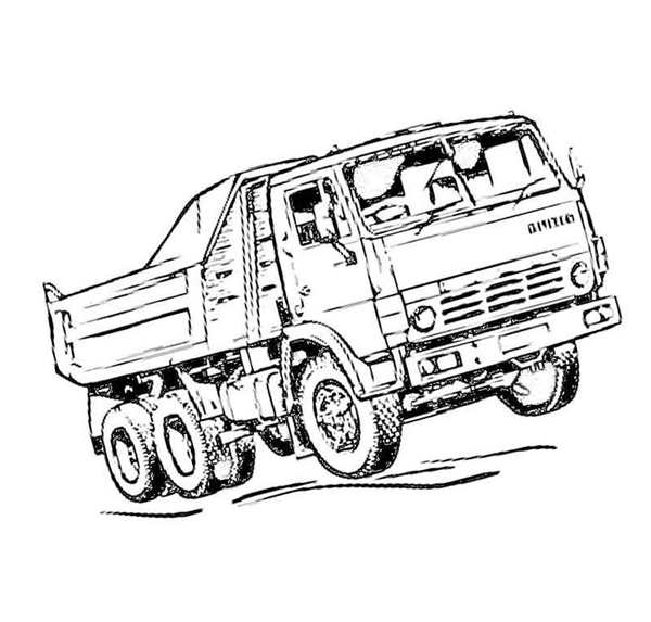 Раскраска КАМАЗ 5350