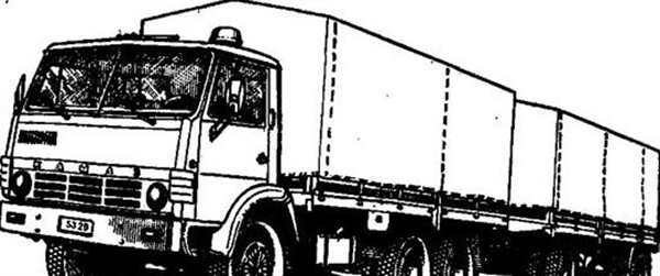 Раскраска КАМАЗ самосвал 65201