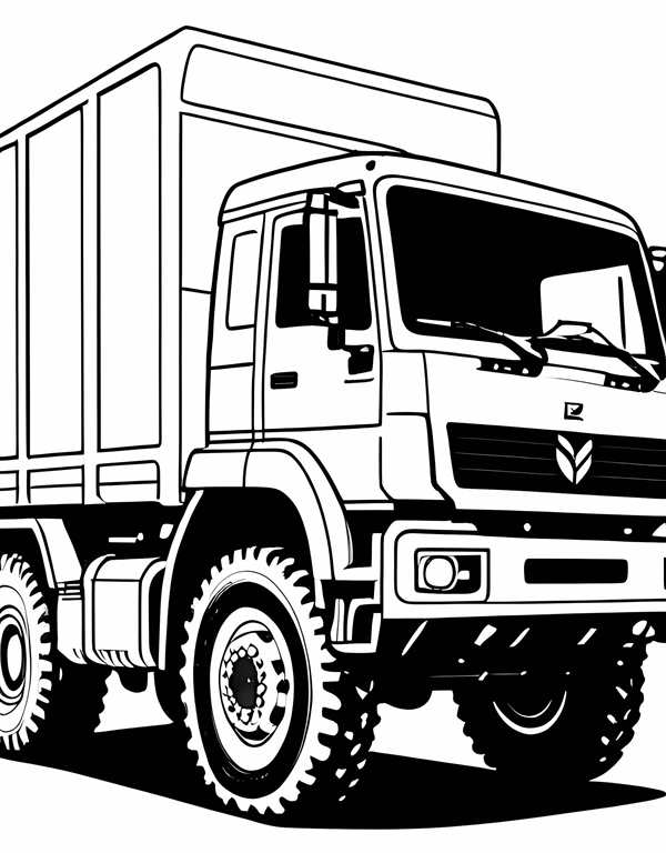 Раскраска КАМАЗ 4308