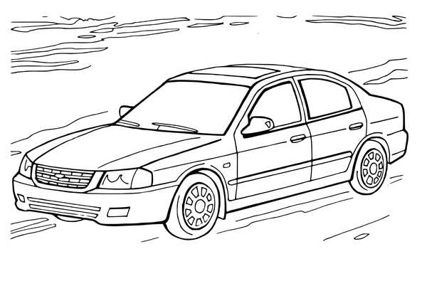 Раскраска Киа Рио 3