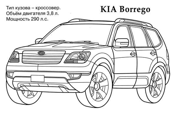 Раскраска Киа Спортейдж 4