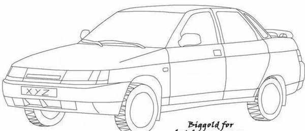 Нарисовать ВАЗ 2114