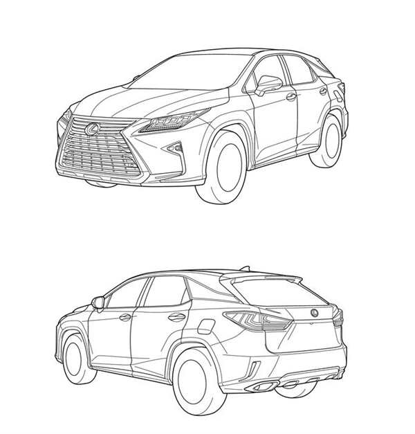 Раскраска машины Лексус lx570