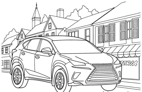 Раскраска Лексус LX 570