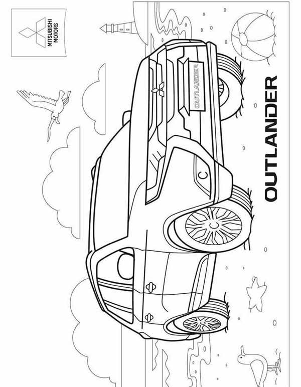 Mitsubishi Lancer Evolution 8 раскраска